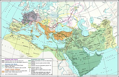 Carte de la conquête arabe